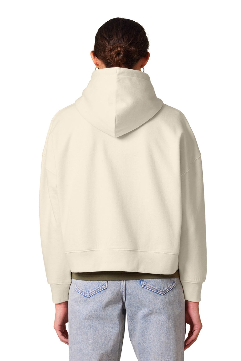 Stanley Stella SXW035 Womens Nora Hooded Sweatshirt Hoodie Natural Raw Model Back