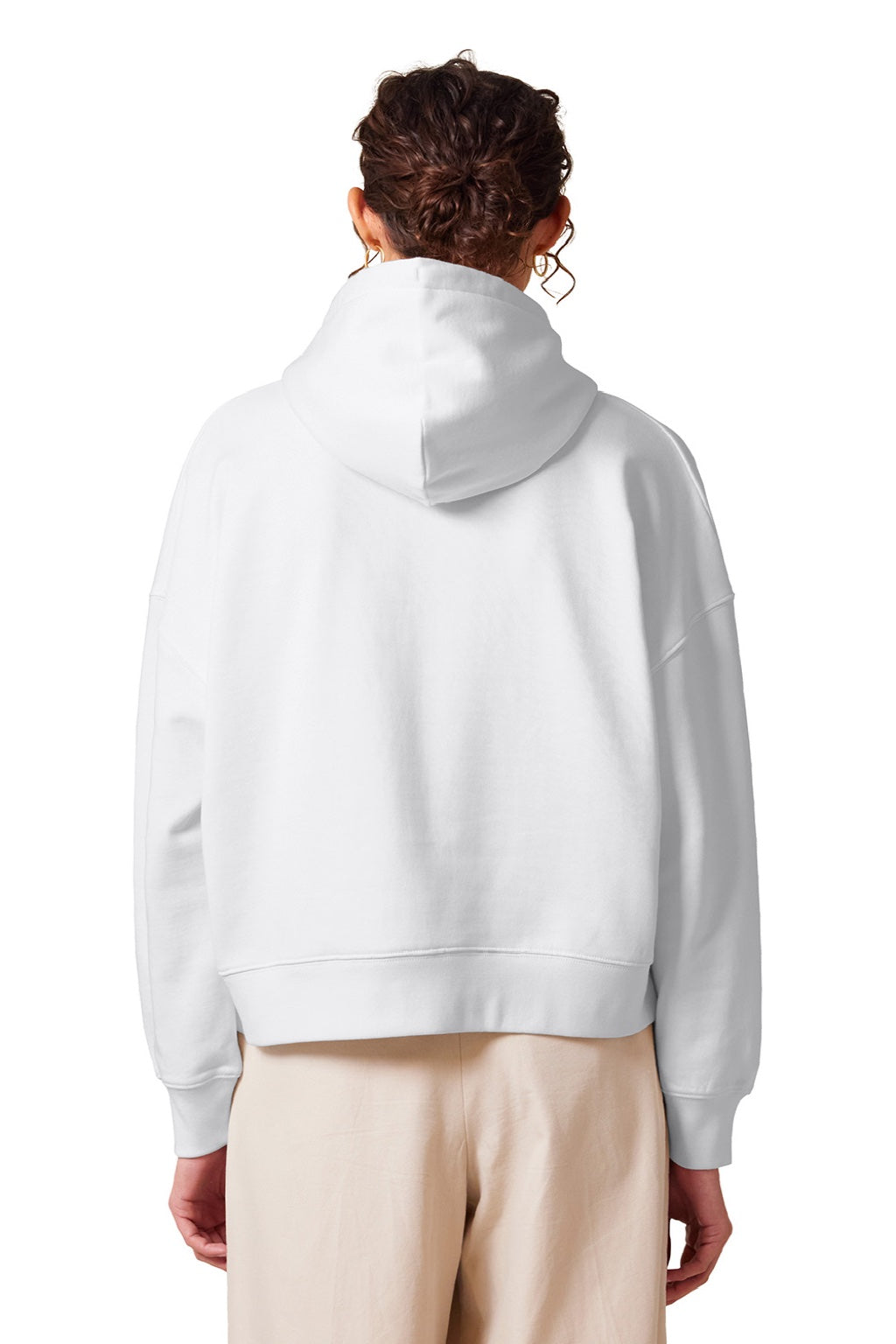Stanley Stella SXW035 Womens Nora Hooded Sweatshirt Hoodie White Model Back