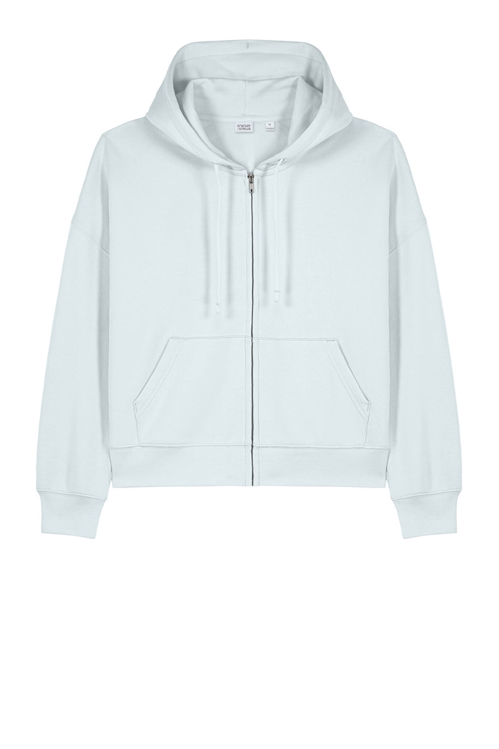 Stanley Stella SXW037 Womens Ida Full Zip Hooded Sweatshirt Hoodie w/ Pockets Ice Blue Flat Front