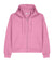 Stanley Stella SXW037 Womens Ida Full Zip Hooded Sweatshirt Hoodie w/ Pockets Bubble Pink Flat Front