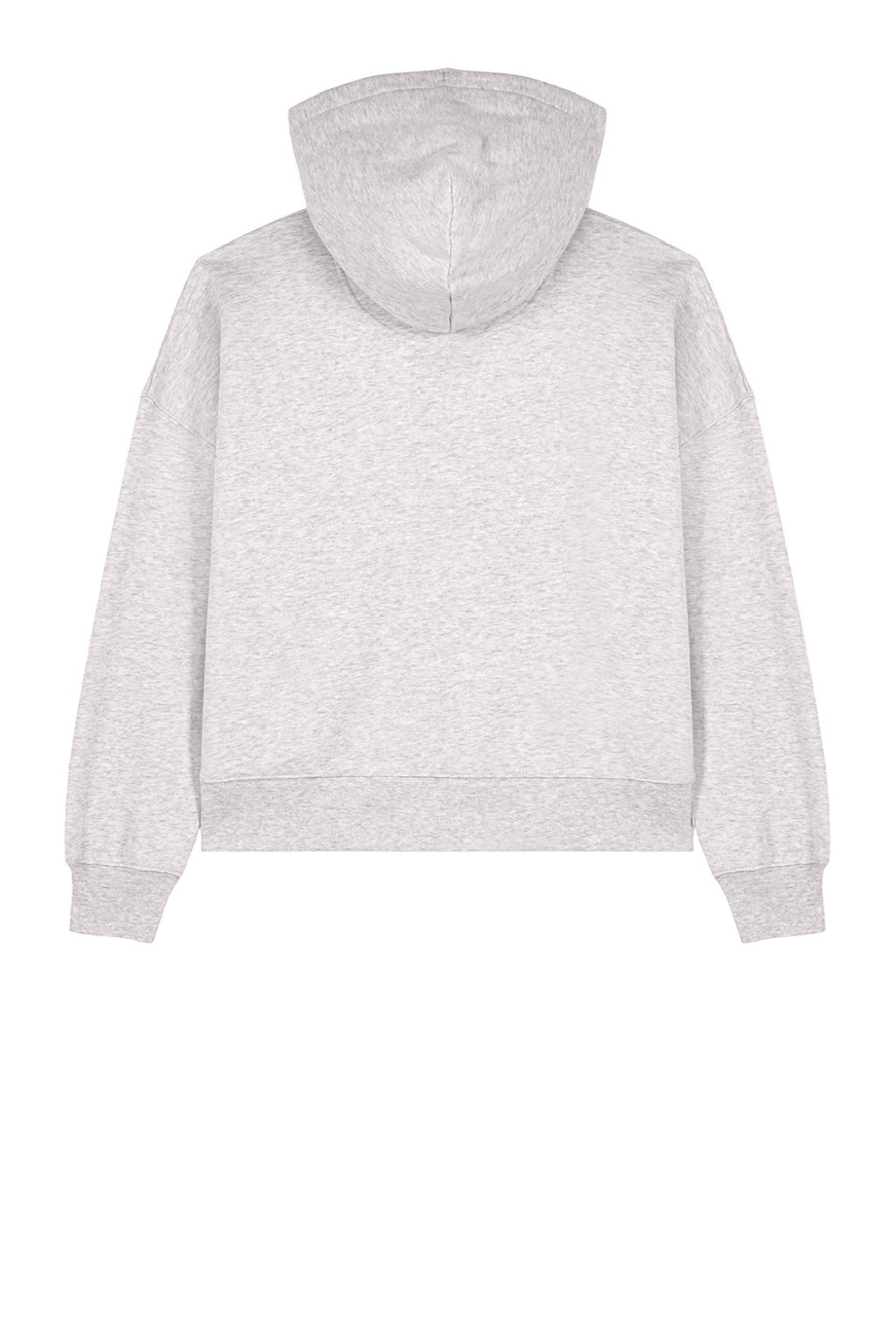 Stanley Stella SXW037 Womens Ida Full Zip Hooded Sweatshirt Hoodie w/ Pockets Heather Cool Grey Flat Back