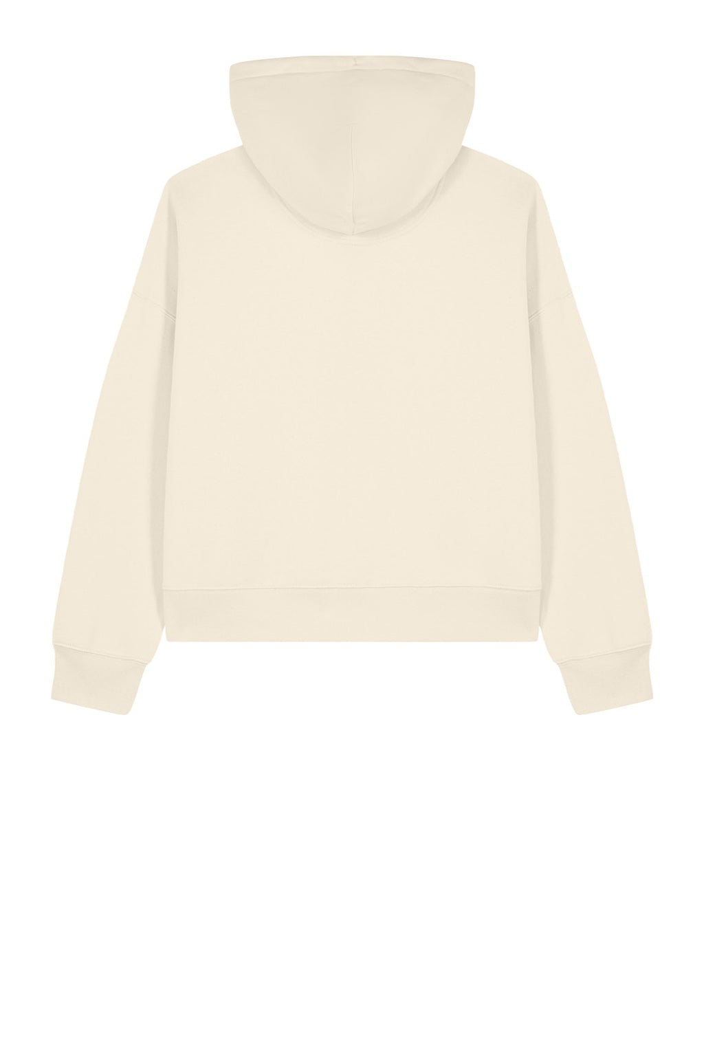 Stanley Stella SXW037 Womens Ida Full Zip Hooded Sweatshirt Hoodie w/ Pockets Natural Raw Flat Back