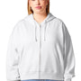 Stanley Stella Womens Ida Full Zip Hooded Sweatshirt Hoodie w/ Pockets - White