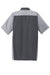 Red Kap SY20 Mens Crew Moisture Wicking Short Sleeve Button Down Shirt w/ Double Pockets Charcoal Grey/Light Grey Flat Back
