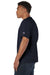 Champion T105 Mens Heritage Short Sleeve Crewneck T-Shirt Navy Blue Model Side