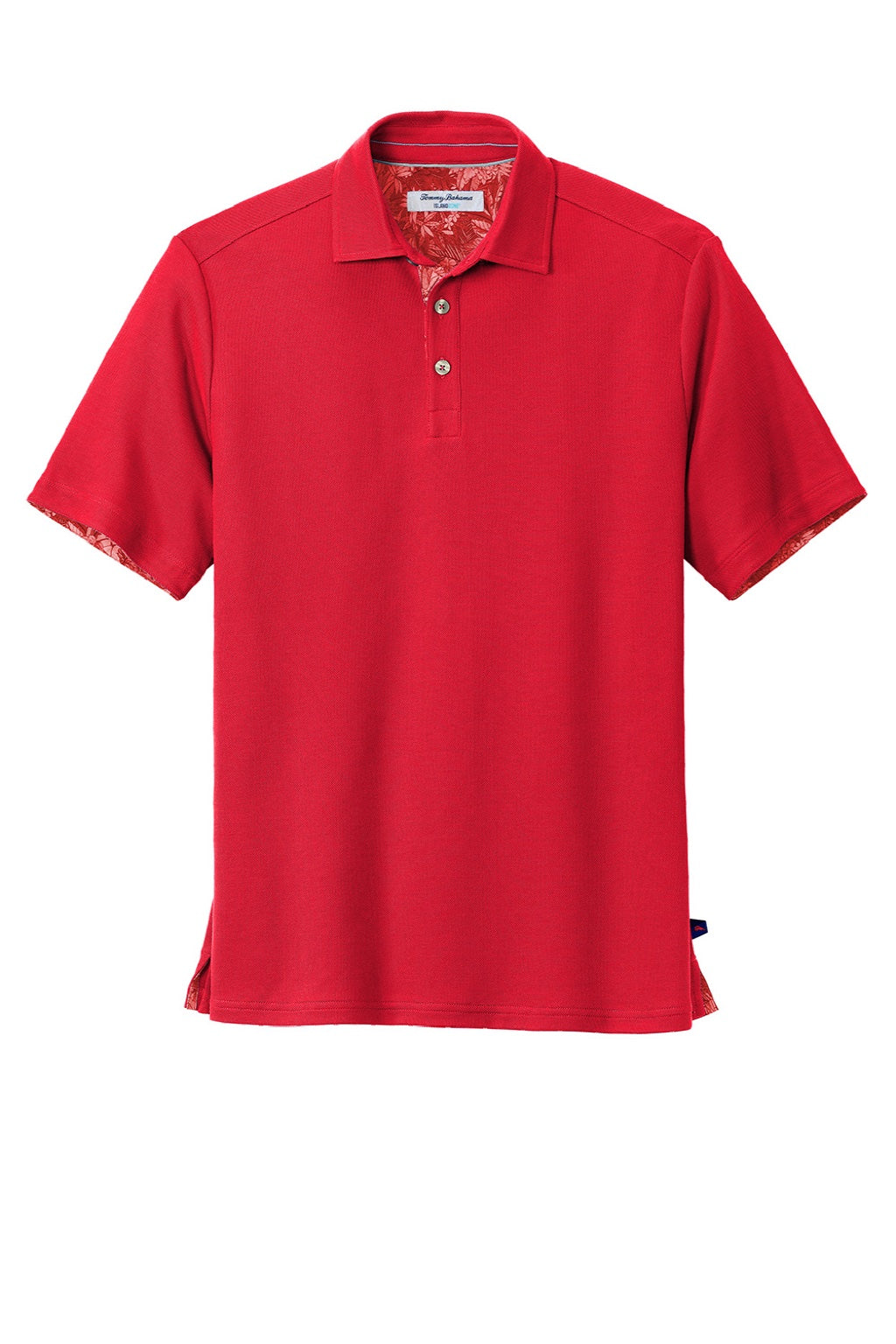 Tommy Bahama T223508TB Mens 5 O Clock Short Sleeve Polo Shirt Poinsettia Red Flat Front