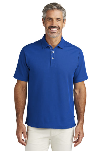 Tommy Bahama T223508TB Mens 5 O Clock Short Sleeve Polo Shirt Team Blue Model Front