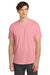 Champion T425 Mens Short Sleeve Crewneck T-Shirt Candy Pink Model Front