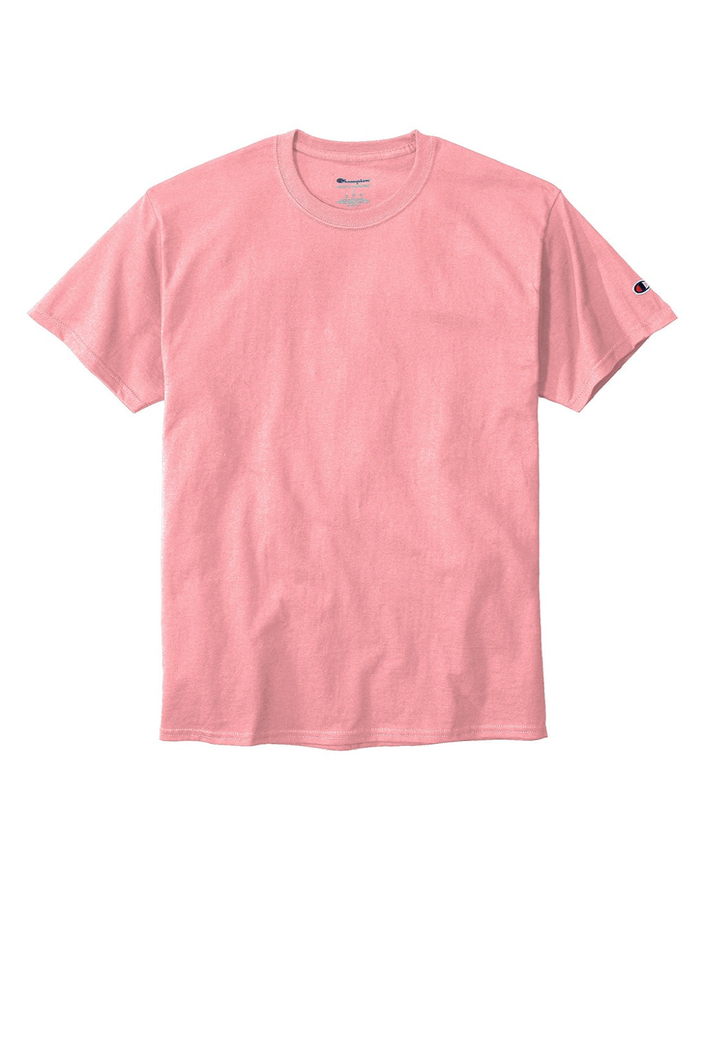 Champion T425 Mens Short Sleeve Crewneck T-Shirt Candy Pink Flat Back
