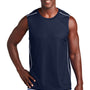 Sport-Tek Mens Moisture Wicking Mesh Reversible Tank Top - True Navy Blue - Closeout