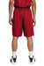 Sport-Tek T565 Mens Moisture Wicking Mesh Reversible Spliced Shorts True Red Model Back
