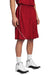 Sport-Tek T565 Mens Moisture Wicking Mesh Reversible Spliced Shorts True Red Model Front