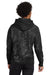 Champion TDS101 Mens Reverse Weave Scrunch Dye Hooded Sweatshirt Hoodie w/ Pouch Pocket Black Model Back