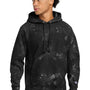 Champion Mens Reverse Weave Scrunch Dye Hooded Sweatshirt Hoodie w/ Pouch Pocket - Black