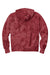 Champion TDS101 Mens Reverse Weave Scrunch Dye Hooded Sweatshirt Hoodie w/ Pouch Pocket Mulled Berry Red Flat Back