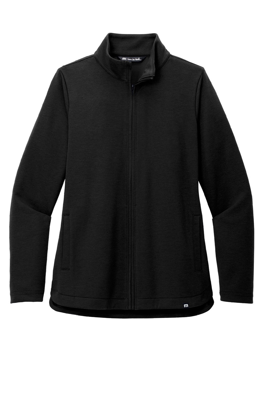 TravisMathew TM1LD001 Womens Coveside Wrinkle Resistant Full Zip Jacket Black Flat Front
