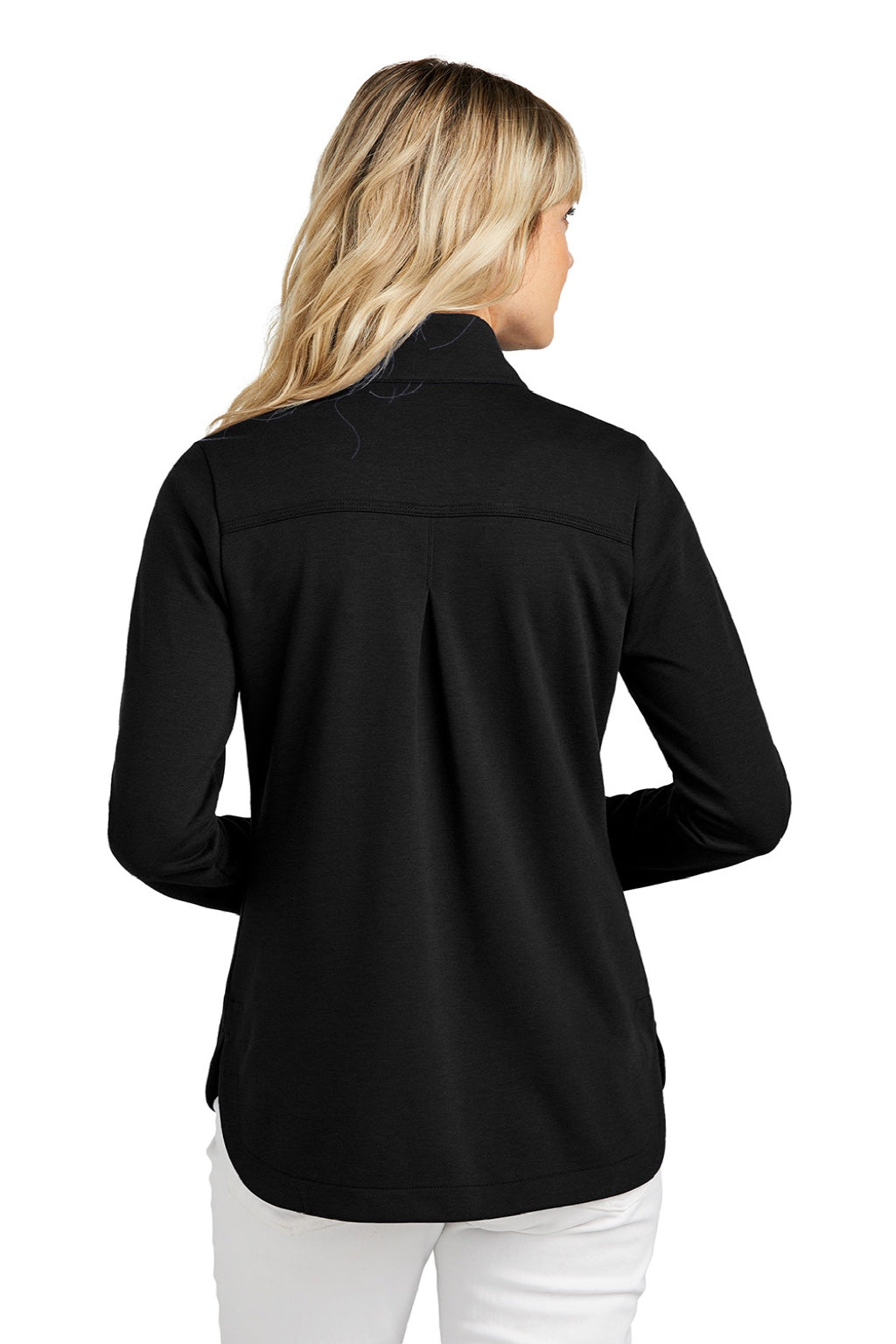 TravisMathew TM1LD001 Womens Coveside Wrinkle Resistant Full Zip Jacket Black Model Back