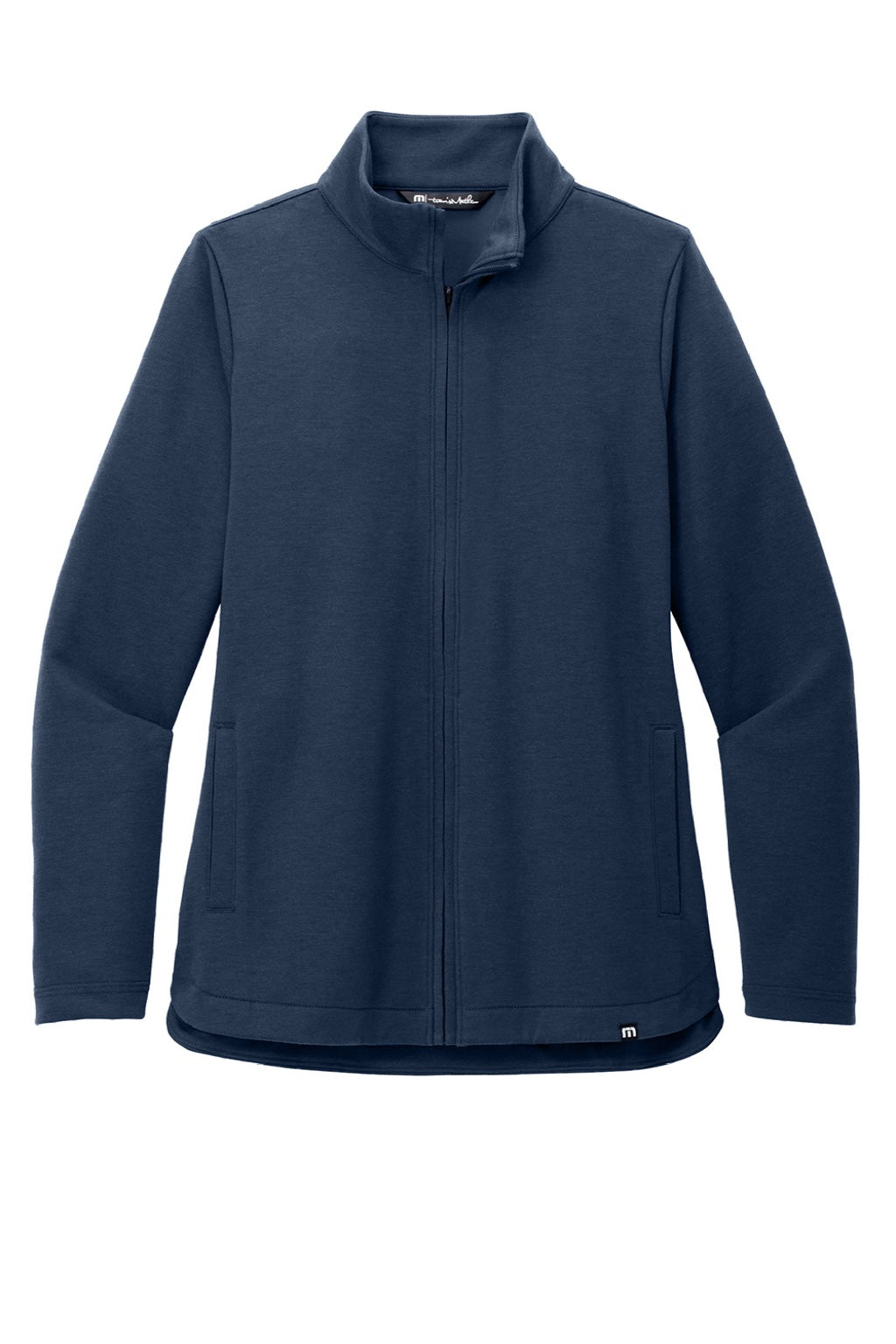 TravisMathew TM1LD001 Womens Coveside Wrinkle Resistant Full Zip Jacket Night Blue Flat Front