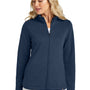TravisMathew Womens Coveside Wrinkle Resistant Full Zip Jacket - Night Blue