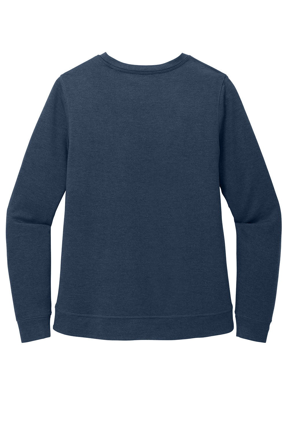 TravisMathew TM1LD003 Womens Long Weekend Crewneck Sweatshirt Heather Blue Nights Flat Back