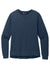 TravisMathew TM1LD003 Womens Long Weekend Crewneck Sweatshirt Heather Blue Nights Flat Front
