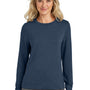 TravisMathew Womens Long Weekend Crewneck Sweatshirt - Heather Blue Nights