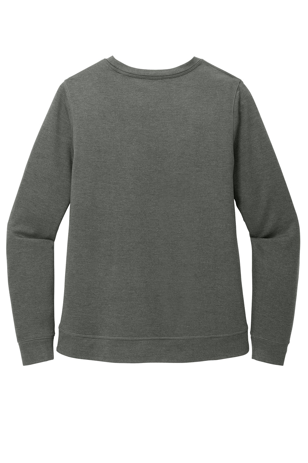 TravisMathew TM1LD003 Womens Long Weekend Crewneck Sweatshirt Heather Dark Grey Flat Back