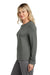 TravisMathew TM1LD003 Womens Long Weekend Crewneck Sweatshirt Heather Dark Grey Model Side