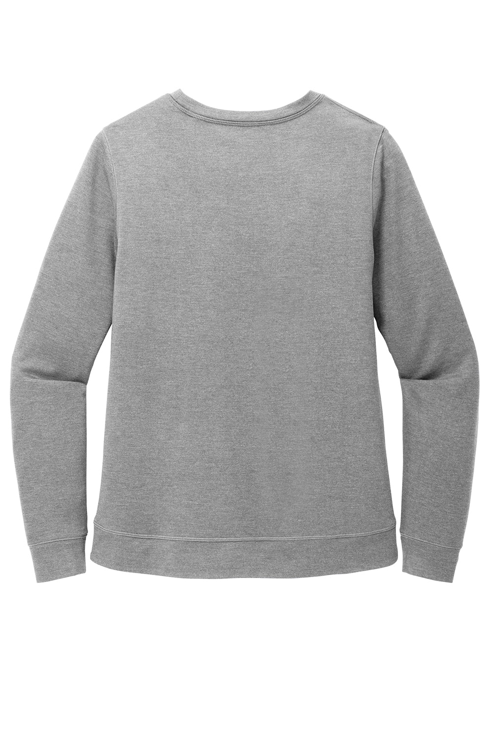 TravisMathew TM1LD003 Womens Long Weekend Crewneck Sweatshirt Heather Light Grey Flat Back