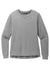 TravisMathew TM1LD003 Womens Long Weekend Crewneck Sweatshirt Heather Light Grey Flat Front