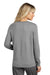 TravisMathew TM1LD003 Womens Long Weekend Crewneck Sweatshirt Heather Light Grey Model Back