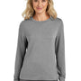 TravisMathew Womens Long Weekend Crewneck Sweatshirt - Heather Light Grey