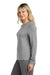 TravisMathew TM1LD003 Womens Long Weekend Crewneck Sweatshirt Heather Light Grey Model Side