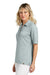 TravisMathew TM1LD004 Womens Sunsetters Wrinkle Resistant Short Sleeve Polo Shirt Heather Balsam Green Model Side