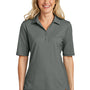 TravisMathew Womens Sunsetters Wrinkle Resistant Short Sleeve Polo Shirt - Heather Black