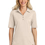 TravisMathew Womens Sunsetters Wrinkle Resistant Short Sleeve Polo Shirt - Heather Natural