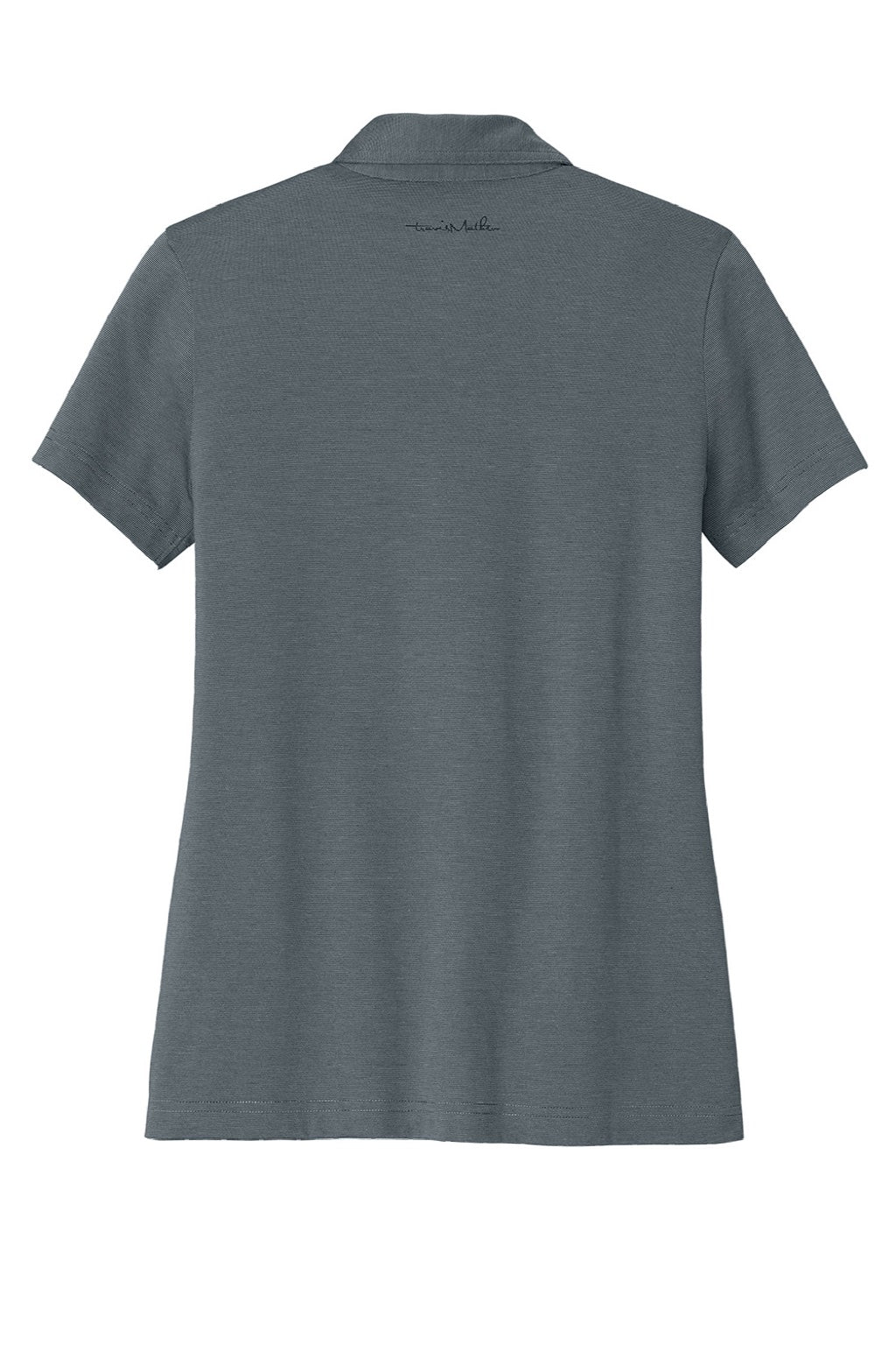 TravisMathew TM1LD005 Womens Sunnyvale Wrinkle Resistant Short Sleeve Polo Shirt Heather Night Blue Flat Back