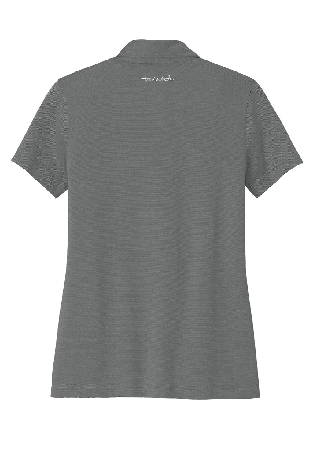 TravisMathew TM1LD005 Womens Sunnyvale Wrinkle Resistant Short Sleeve Polo Shirt Heather Dark Grey Flat Back