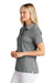 TravisMathew TM1LD005 Womens Sunnyvale Wrinkle Resistant Short Sleeve Polo Shirt Heather Dark Grey Model Side