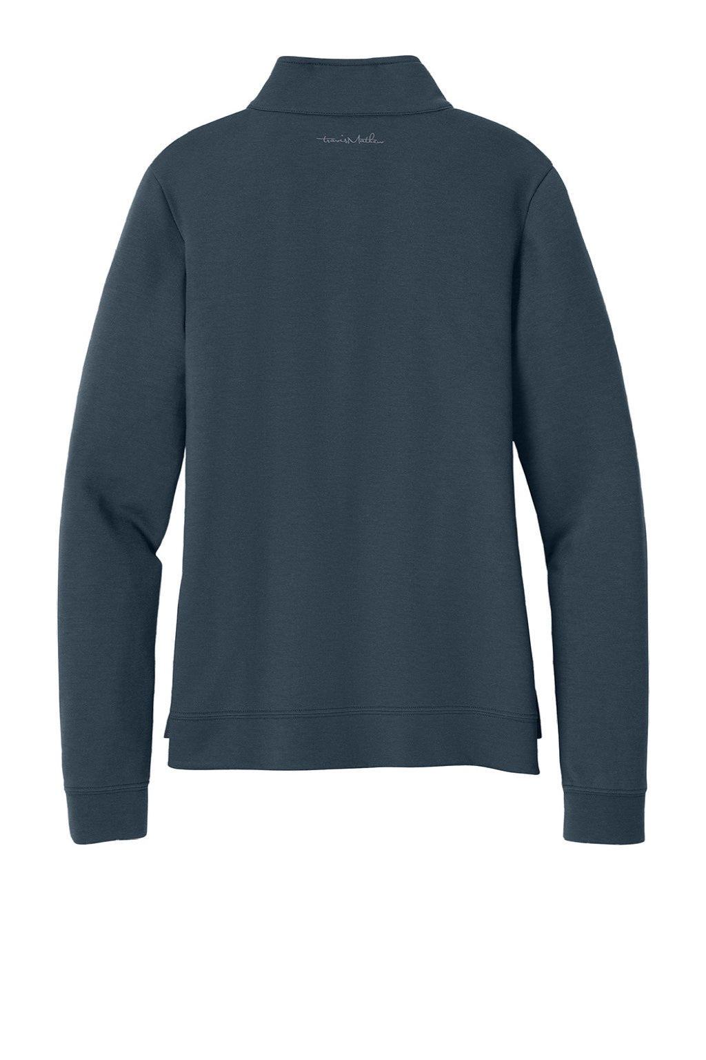 TravisMathew TM1LD007 Womens Coveside Wrinkle Resistant 1/4 Zip Sweatshirt Blue Nights Flat Back