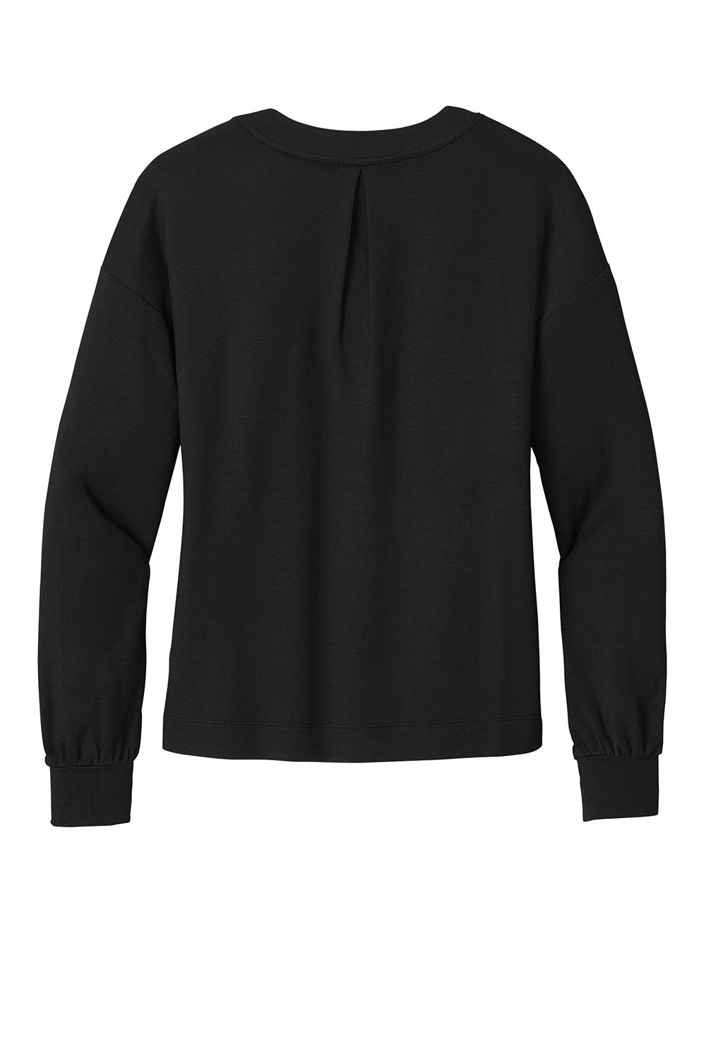 TravisMathew TM1LD009 Womens Long Weekend V-Neck Sweatshirt Black Flat Back