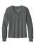 TravisMathew TM1LD009 Womens Long Weekend V-Neck Sweatshirt Heather Dark Grey Flat Front