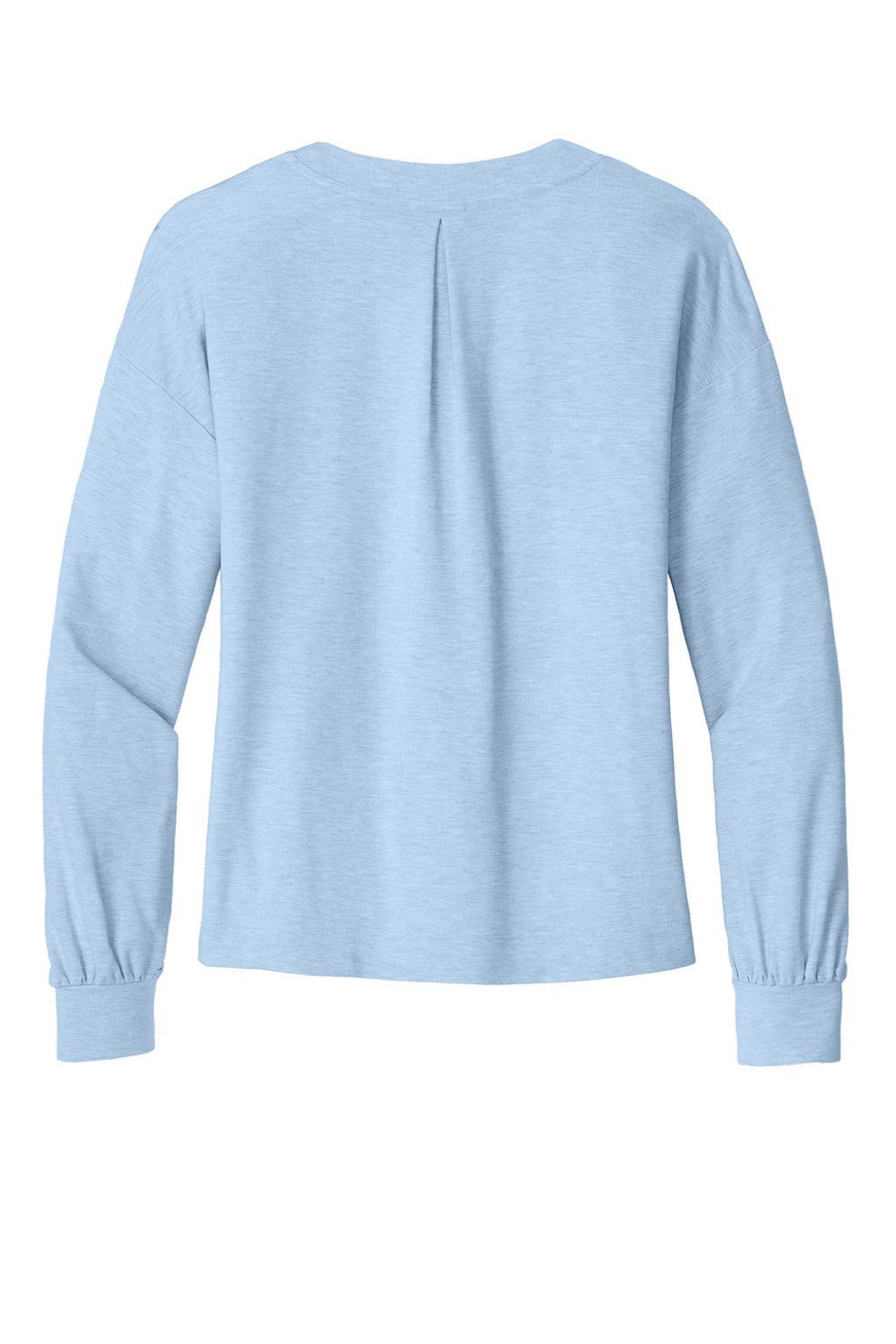 TravisMathew TM1LD009 Womens Long Weekend V-Neck Sweatshirt Heather Kentucky Blue Flat Back