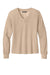 TravisMathew TM1LD009 Womens Long Weekend V-Neck Sweatshirt Heather Natural Flat Front