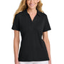 TravisMathew Womens Glenview Wrinkle Resistant Short Sleeve Polo Shirt - Black