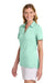 TravisMathew TM1LF071 Womens Glenview Wrinkle Resistant Short Sleeve Polo Shirt Mint Green Model Side