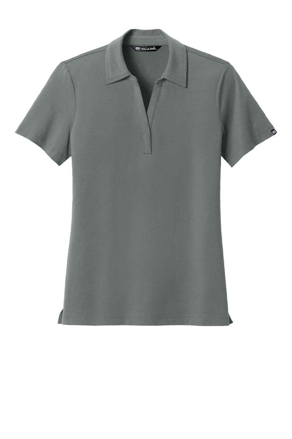 TravisMathew TM1LF071 Womens Glenview Wrinkle Resistant Short Sleeve Polo Shirt Quiet Shade Grey Flat Front