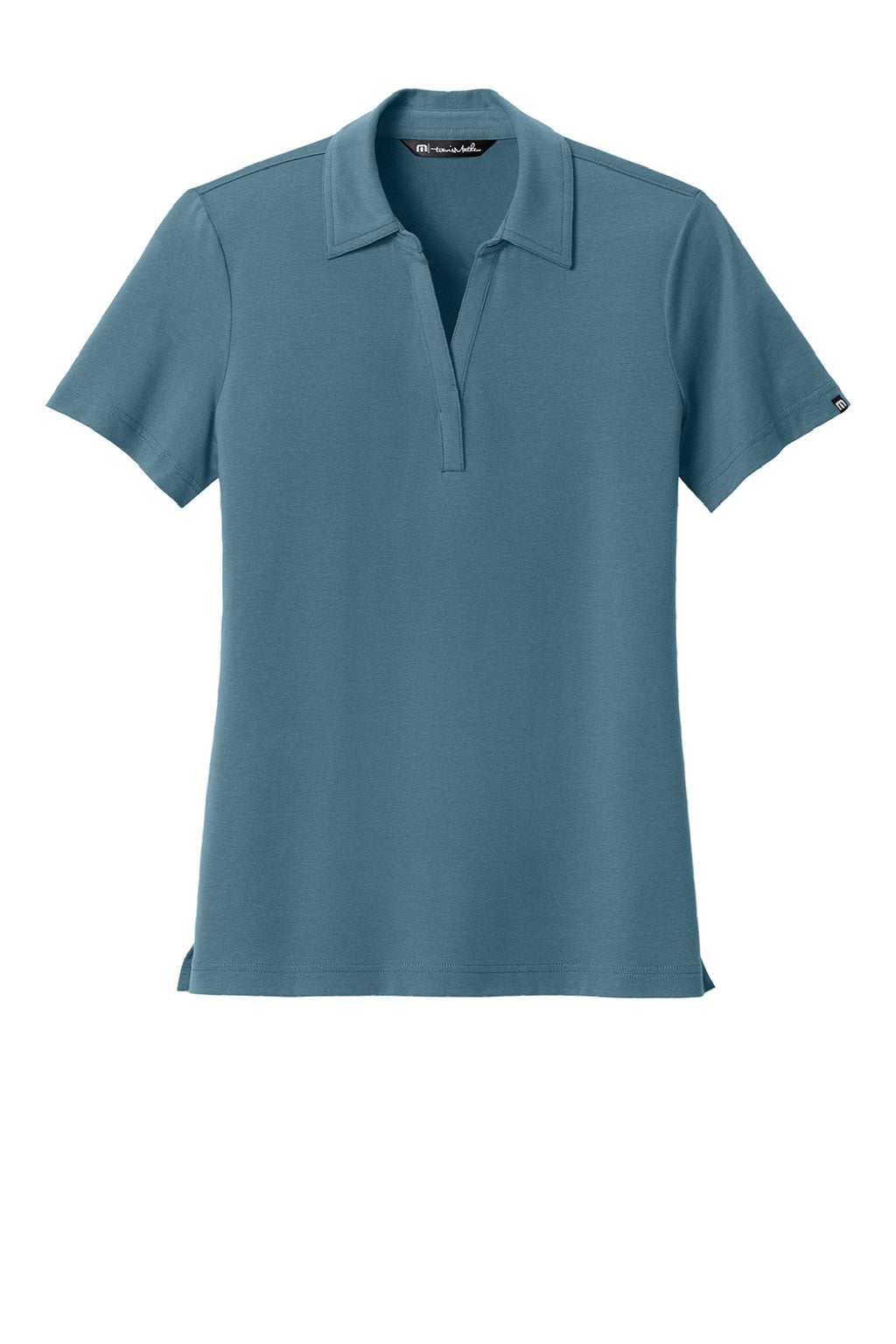 TravisMathew TM1LF071 Womens Glenview Wrinkle Resistant Short Sleeve Polo Shirt Stellar Blue Flat Front