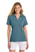 TravisMathew TM1LF071 Womens Glenview Wrinkle Resistant Short Sleeve Polo Shirt Stellar Blue Model Front