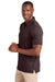 TravisMathew TM1MAA369 Mens Sunnyvale Wrinkle Resistant Short Sleeve Polo Shirt Heather Oxblood Model Side